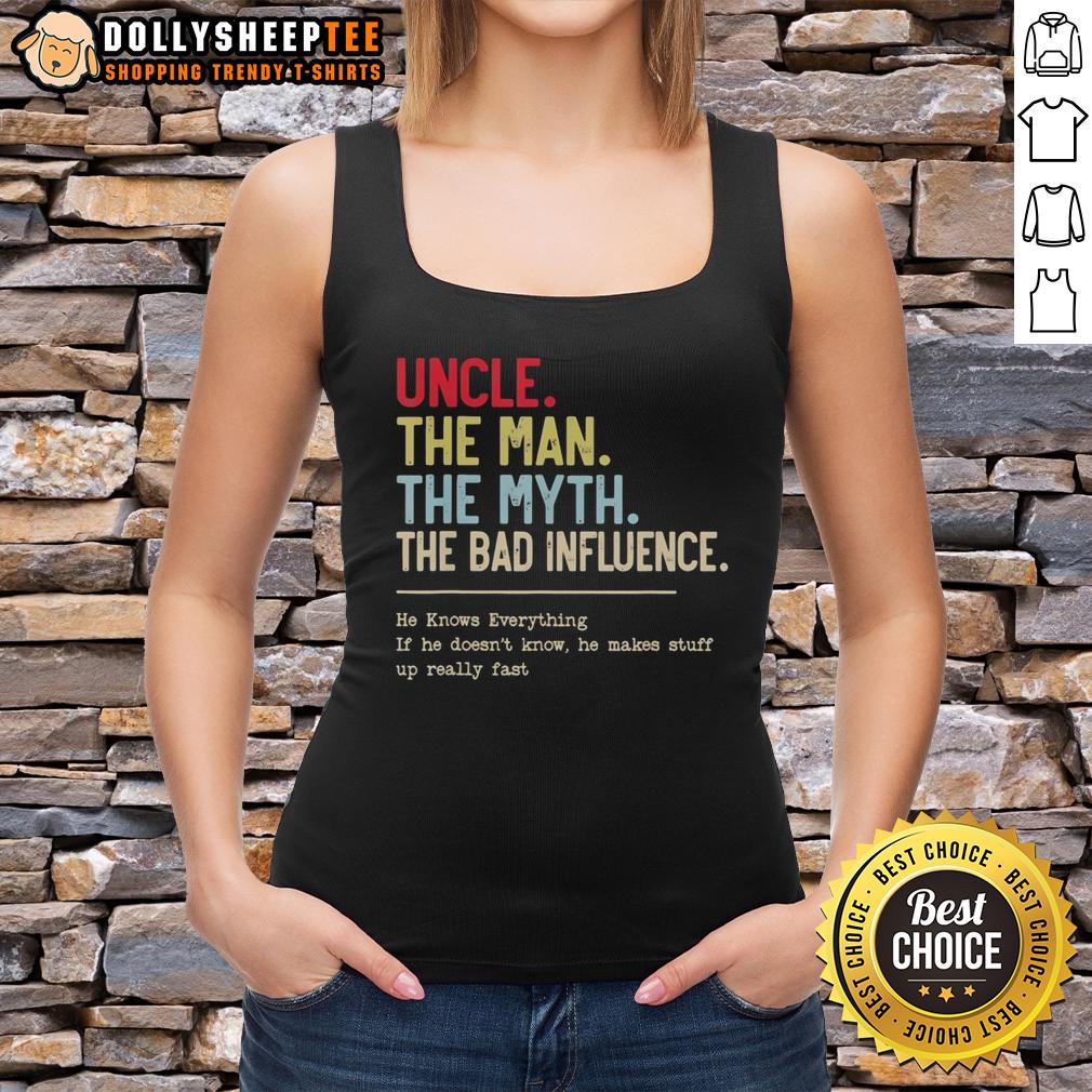 Good Uncle The Man The Myth The Bad Influence Vintage T-Shirt - Image 4