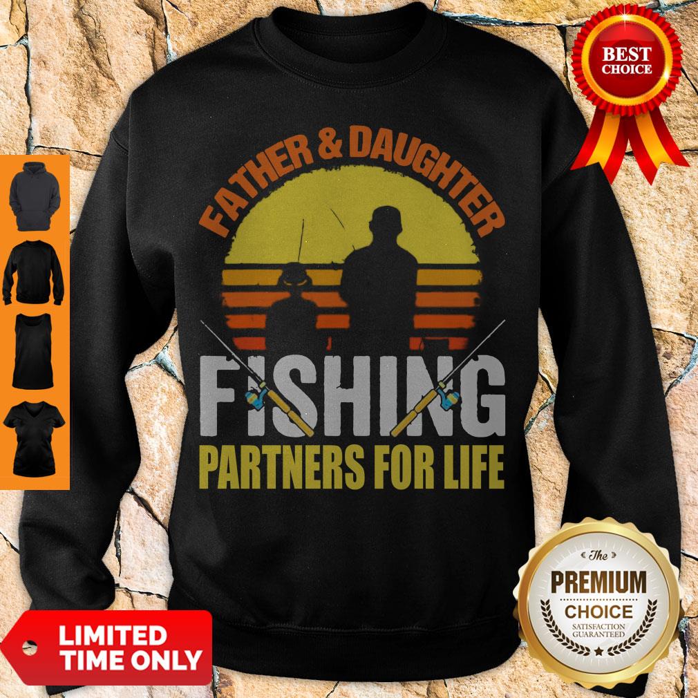 Top Father Daughter Fishing Partners For Life Vintage Shirt - Image 3