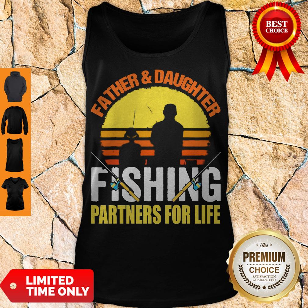 Top Father Daughter Fishing Partners For Life Vintage Shirt - Image 4