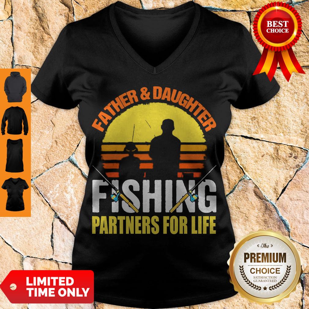 Top Father Daughter Fishing Partners For Life Vintage Shirt - Image 5