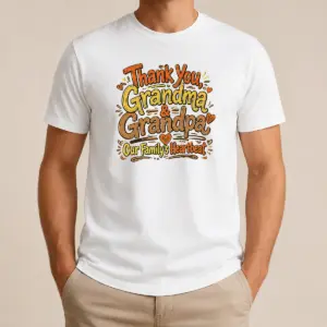 Official Funny Grandparents Day Thank You Heartbeat Doodle Shirt