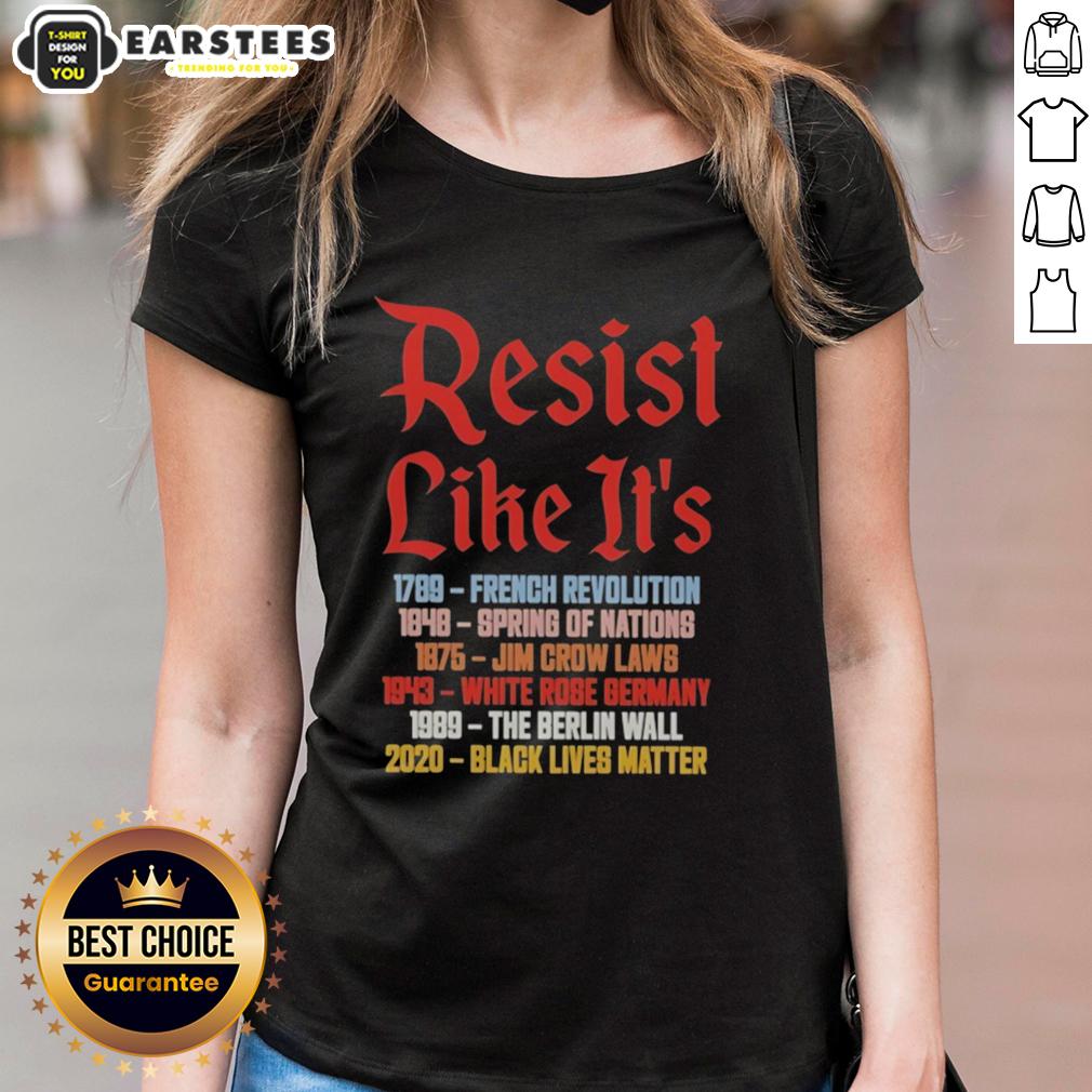 Nice Resist Like It's 2789 1848 1875 1943 1989 2020 T-Shirt - Image 3