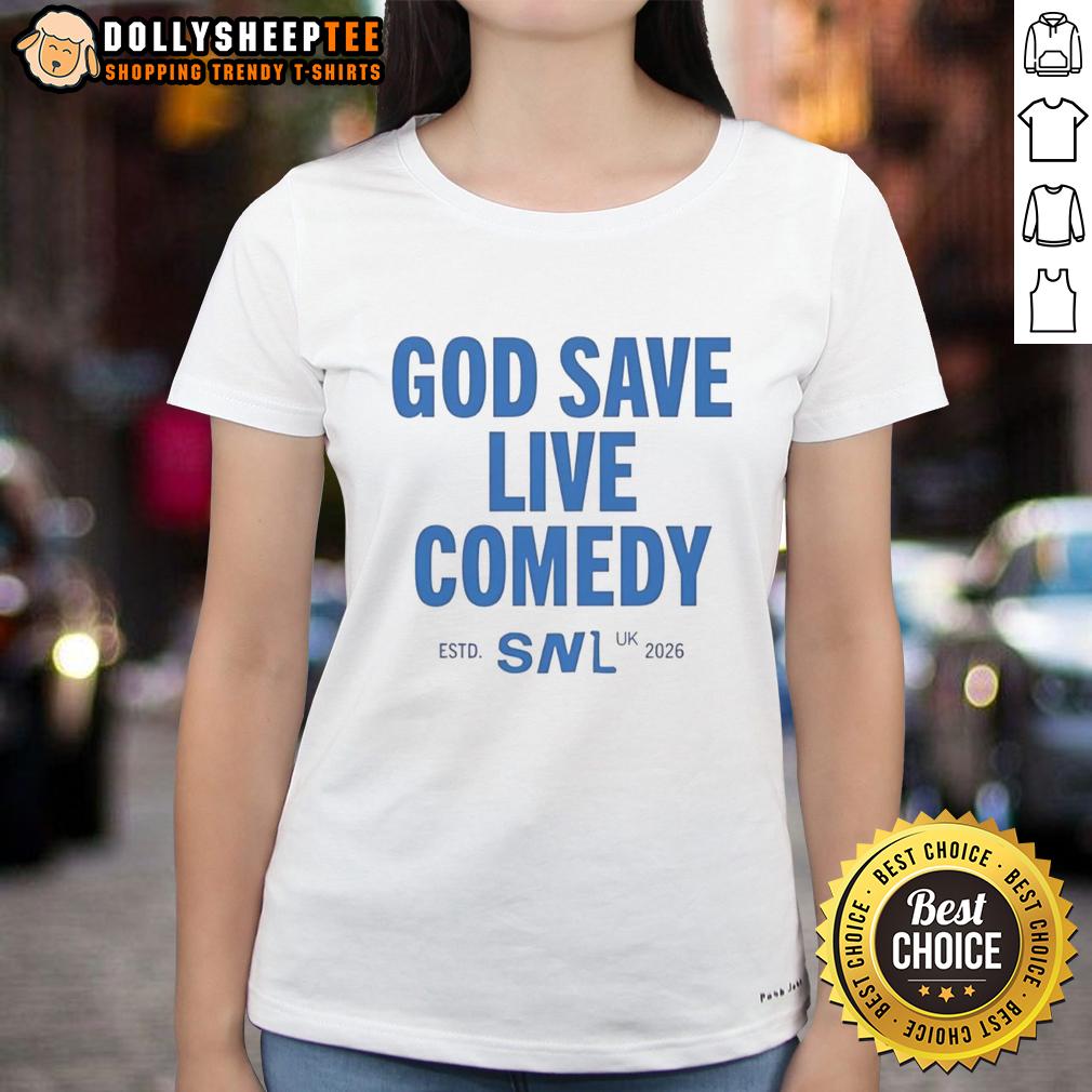 Pretty God Save Live Comedy SNL UK 2026 T-Shirt - Image 3