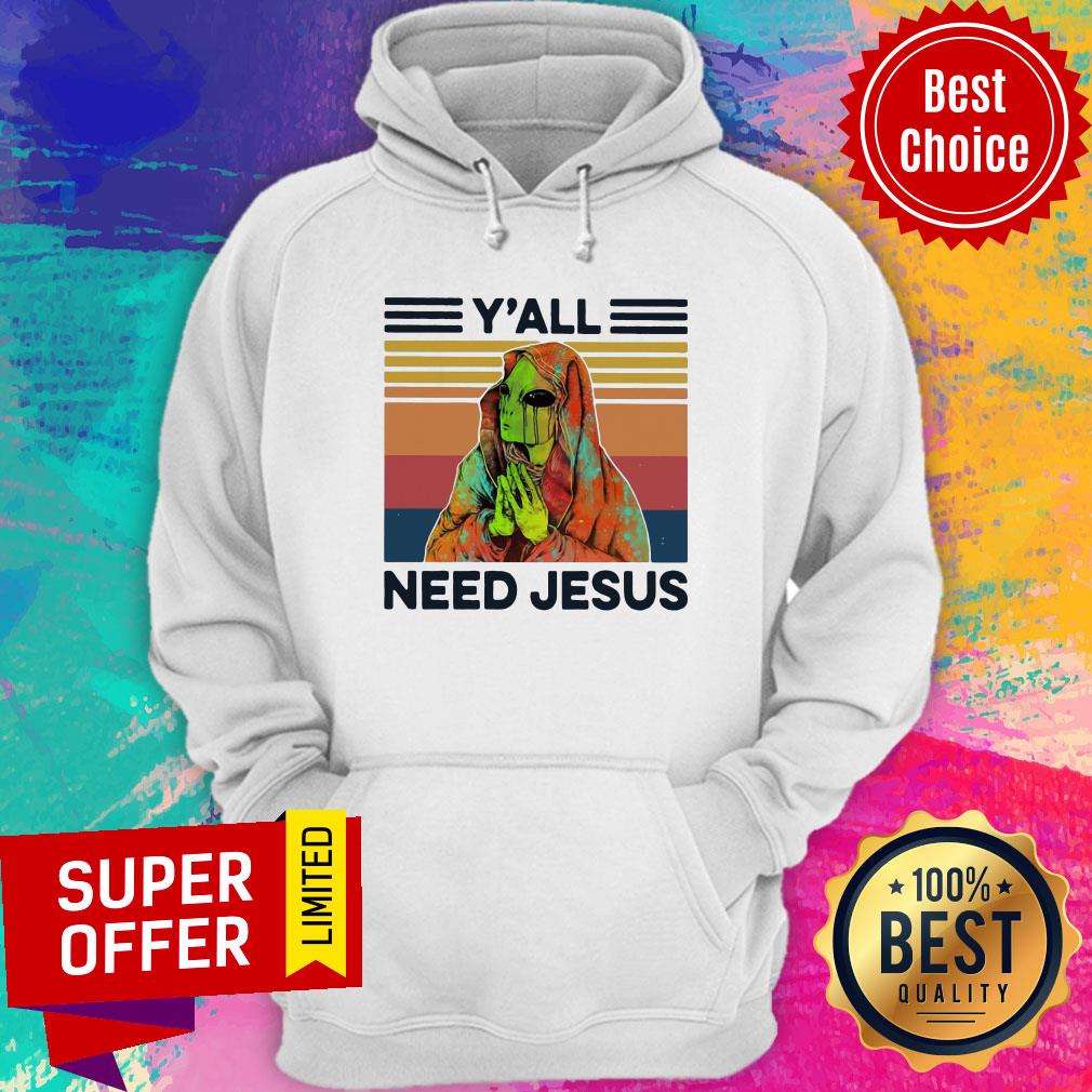 Y’all Need Jesus Alien Vintage Retro Shirt - Image 2