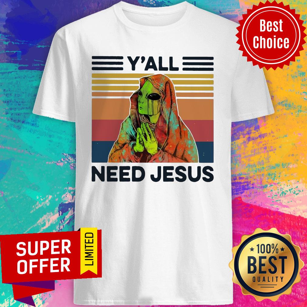 Y’all Need Jesus Alien Vintage Retro Shirt
