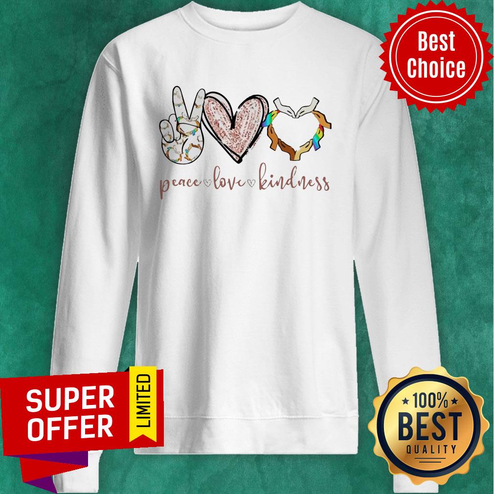 Nice Peace Love Kindness Hands Black Lives Matter Shirt - Image 2
