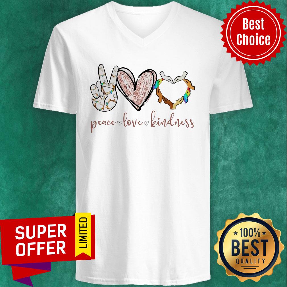 Nice Peace Love Kindness Hands Black Lives Matter Shirt - Image 4