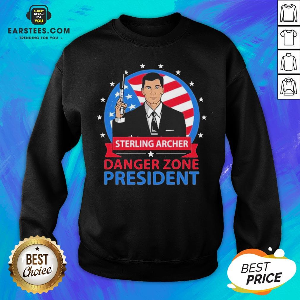 Pretty Sterling Archer Danger Zone President American Flag Shirt - Image 2