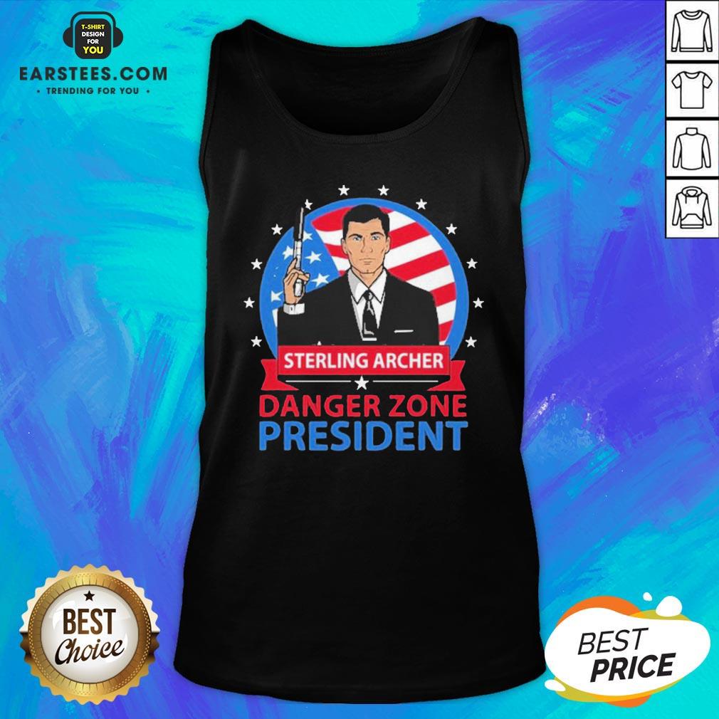 Pretty Sterling Archer Danger Zone President American Flag Shirt - Image 5