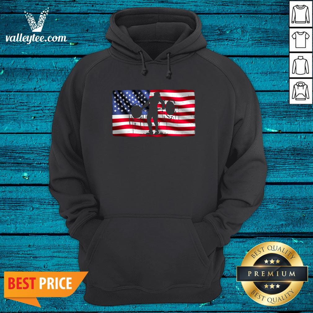 Wonderful Weightlifting Patriotic American Flag Shirt - Image 5