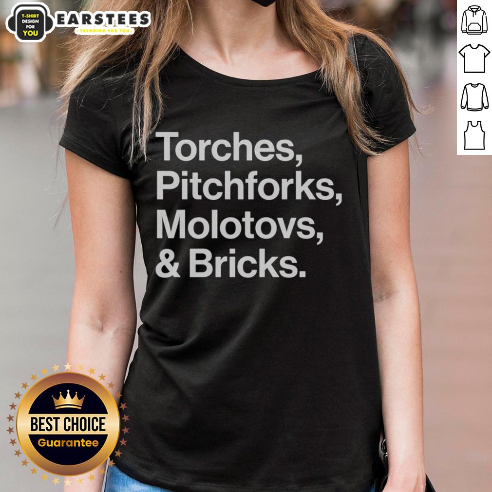 Awesome Torches Pitchforks Molotovs And Bricks 2025 World Tour T-Shirt - Image 3