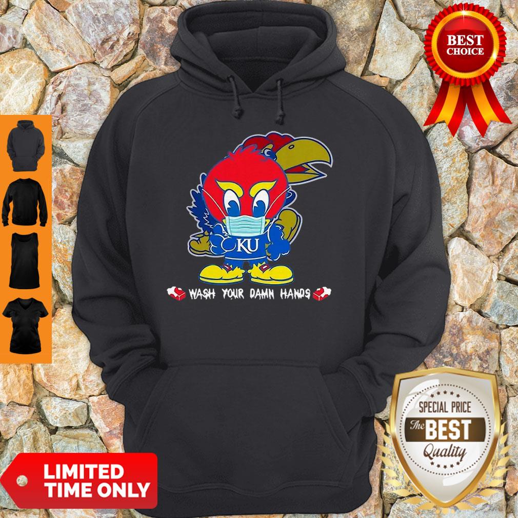 Kansas Jayhawks Wash Your Damn Hands COVID-19 Shirt - Image 5