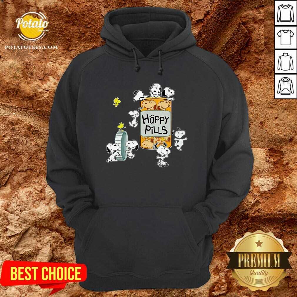 Awesome Snoopy And Woodstock Happy Pills Shirt - Image 5