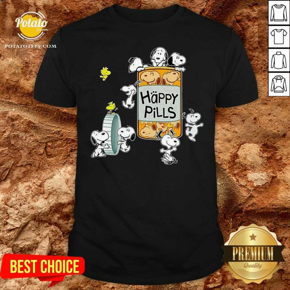 Awesome Snoopy And Woodstock Happy Pills Shirt