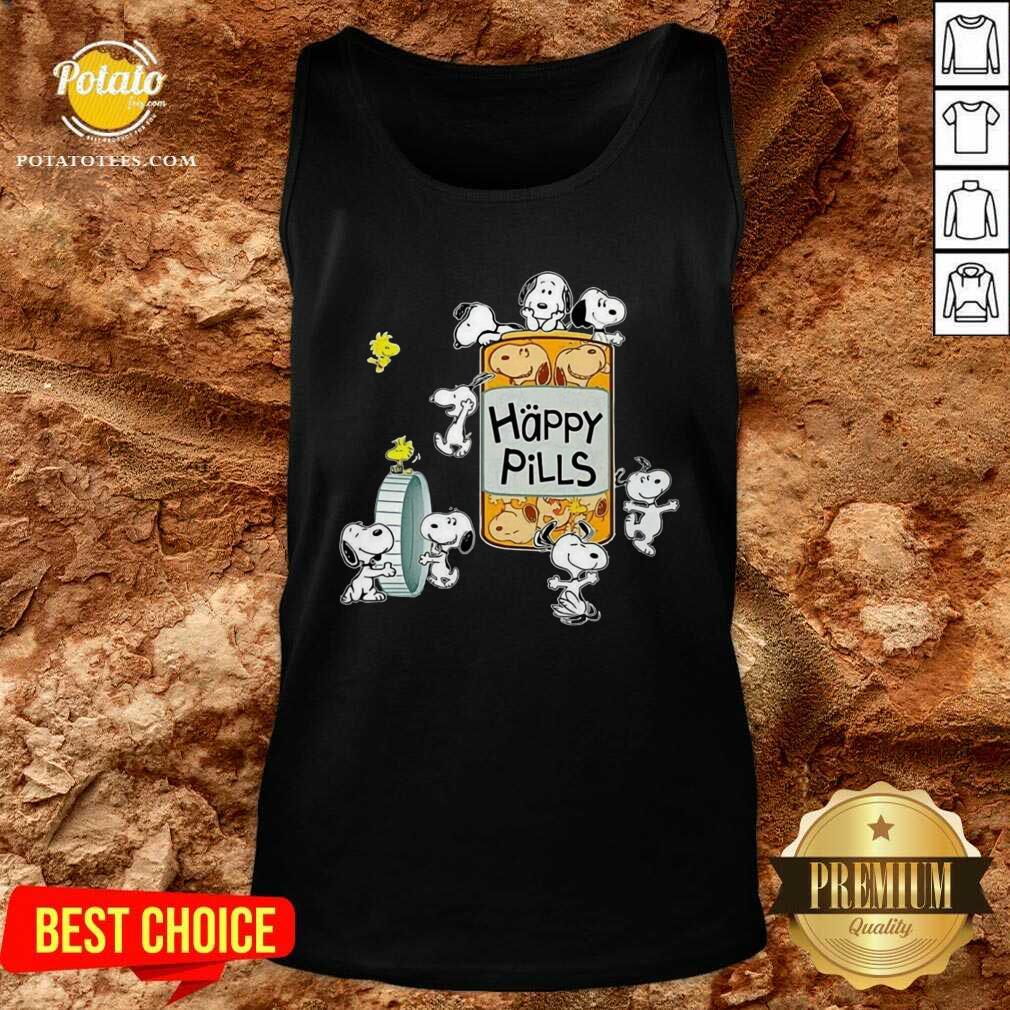 Awesome Snoopy And Woodstock Happy Pills Shirt - Image 3