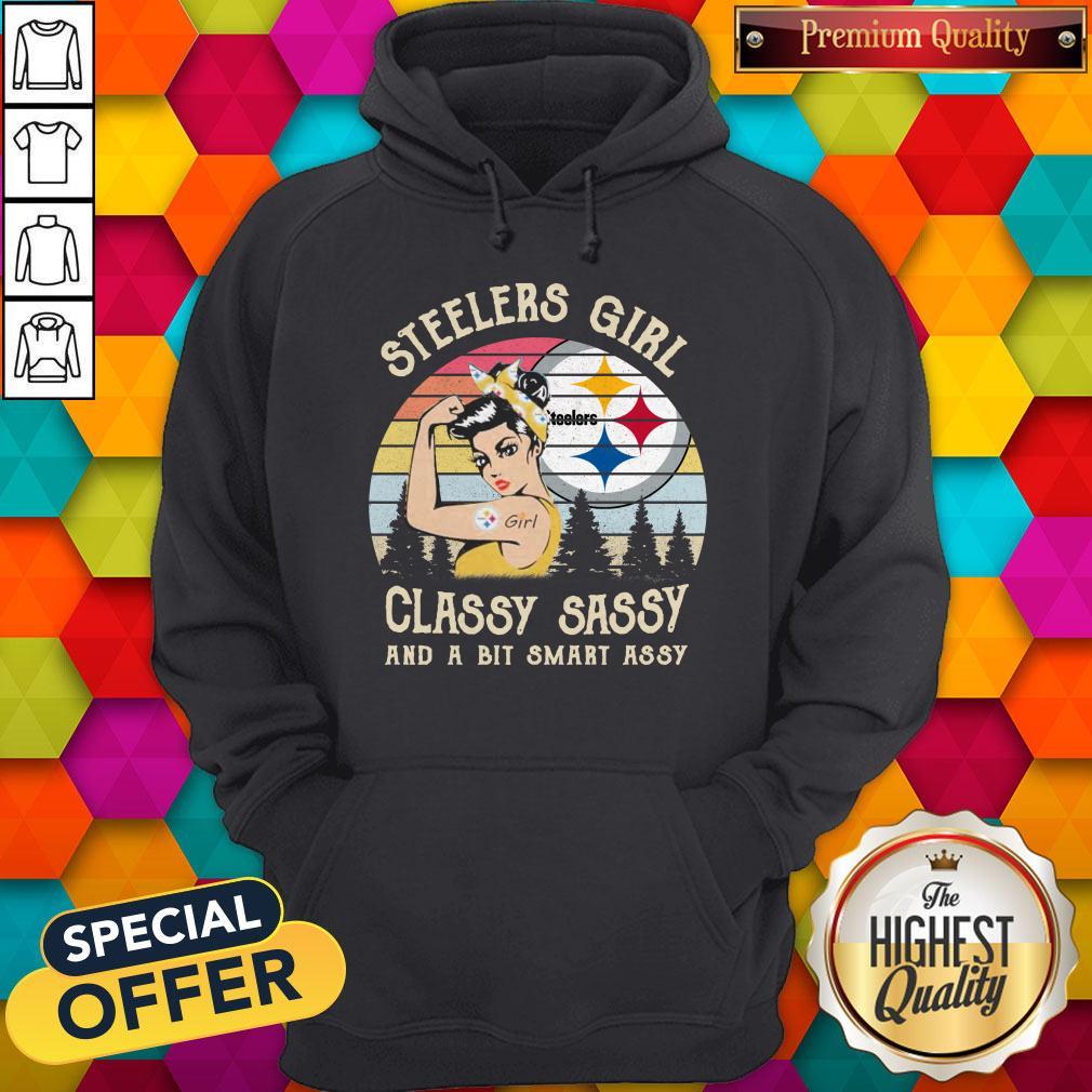 Pittsburgh Steelers Strong Girl Classy Sassy And A Bit Smart Assy Vintage Shirt - Image 5