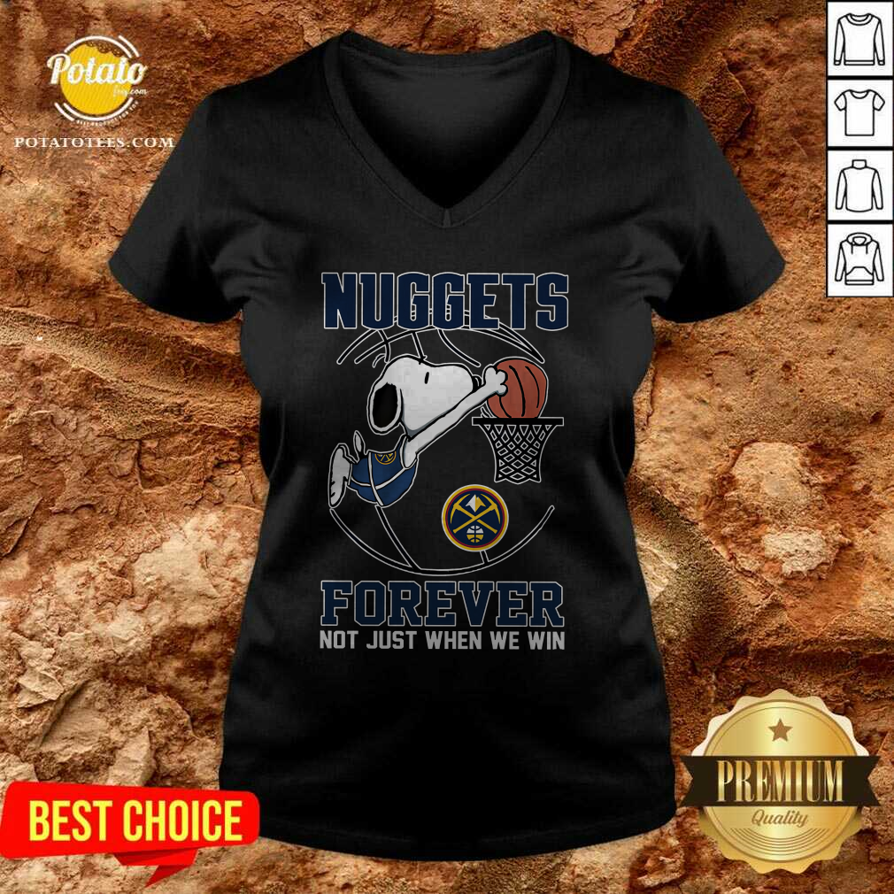 Denver Nuggets Snoopy Plays Basketball Forever Not Just When We Win T-Shirt - Image 3