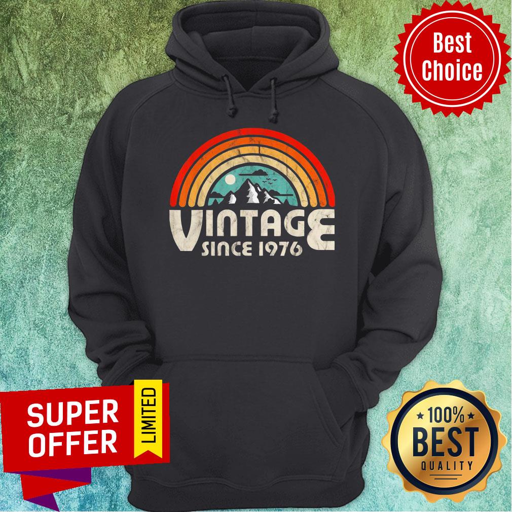 Funny 43rd Birthday Vintage 1976 Epic Rainbow Vintage Shirt - Image 3