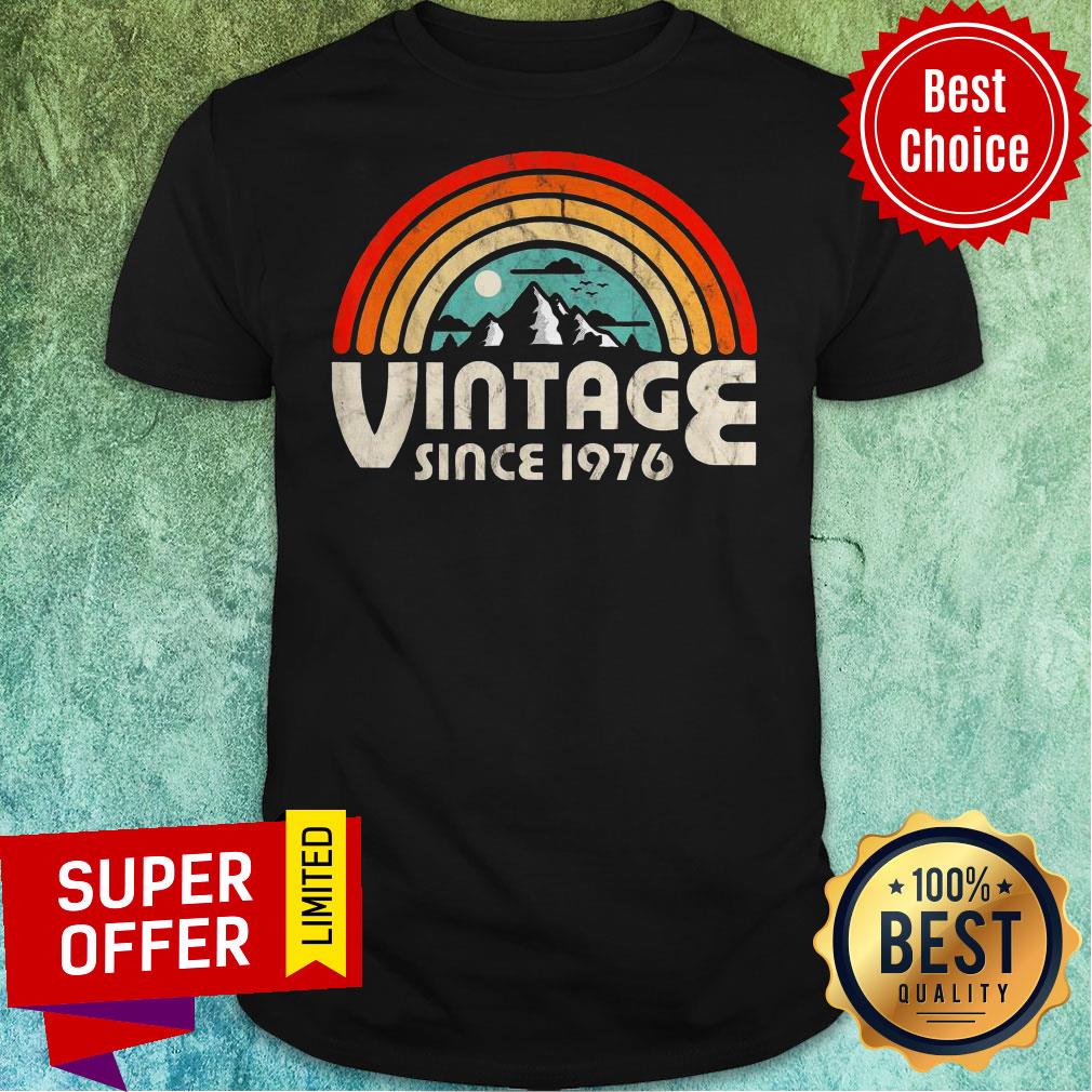 Funny 43rd Birthday Vintage 1976 Epic Rainbow Vintage Shirt