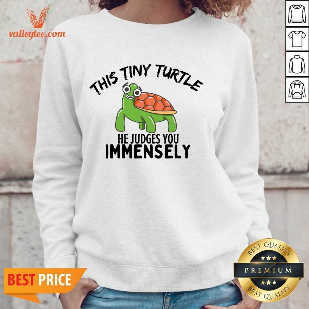 This Tiny Turtle He Judges You Immensely Shirt - Image 3