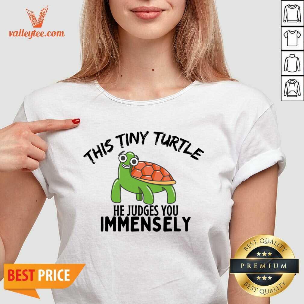 This Tiny Turtle He Judges You Immensely Shirt - Image 5