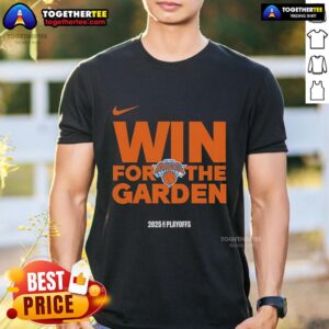 Premium NBA Playoffs Win For The Garden New York Knicks Logo 2025 T-Shirt
