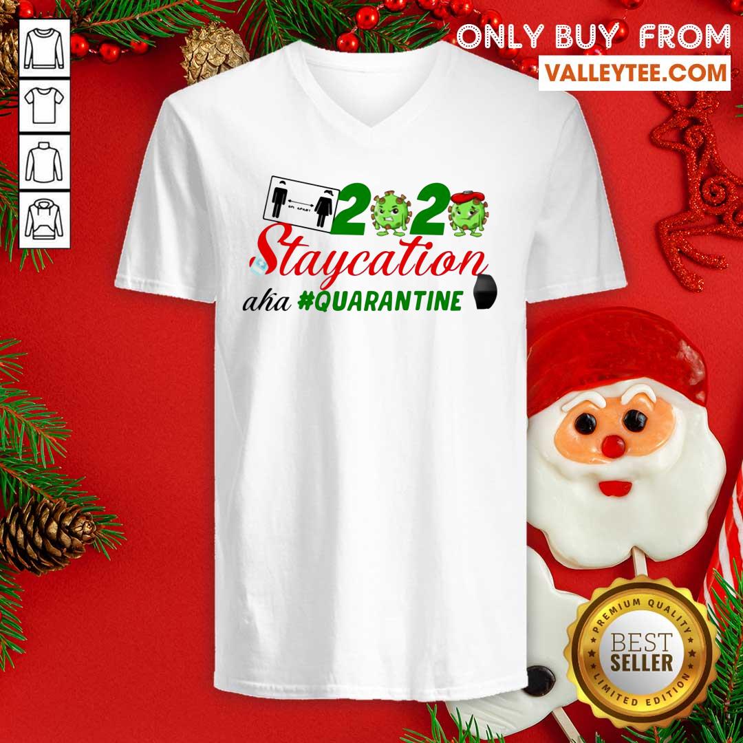 Lovely Staycation 2020 Quarantine Face Mask Shirt - Image 4
