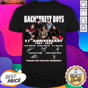 Pro Backstreet Boys 27th Anniversary Thank You For The Memories Signatures Shirt