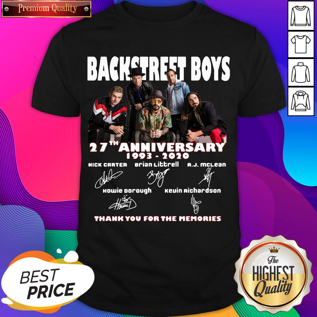 Pro Backstreet Boys 27th Anniversary Thank You For The Memories Signatures Shirt