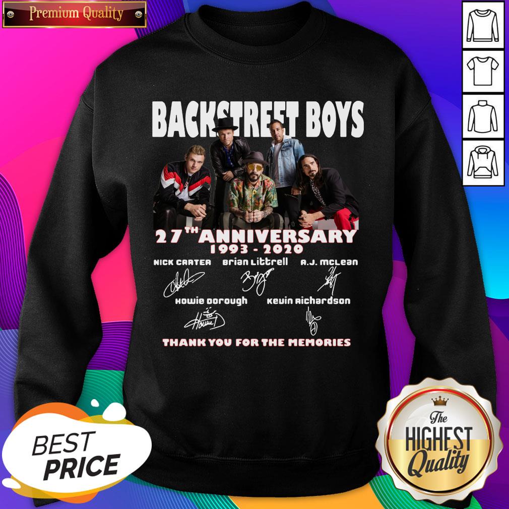 Pro Backstreet Boys 27th Anniversary Thank You For The Memories Signatures Shirt - Image 4