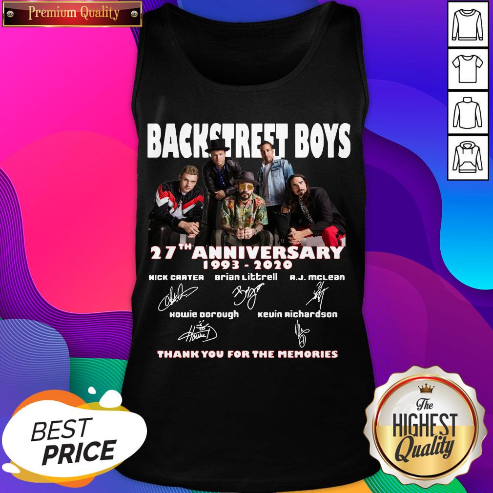 Pro Backstreet Boys 27th Anniversary Thank You For The Memories Signatures Shirt - Image 3