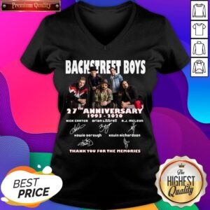 Alternative view of Pro Backstreet Boys 27th Anniversary Thank You For The Memories Signatures Shirt