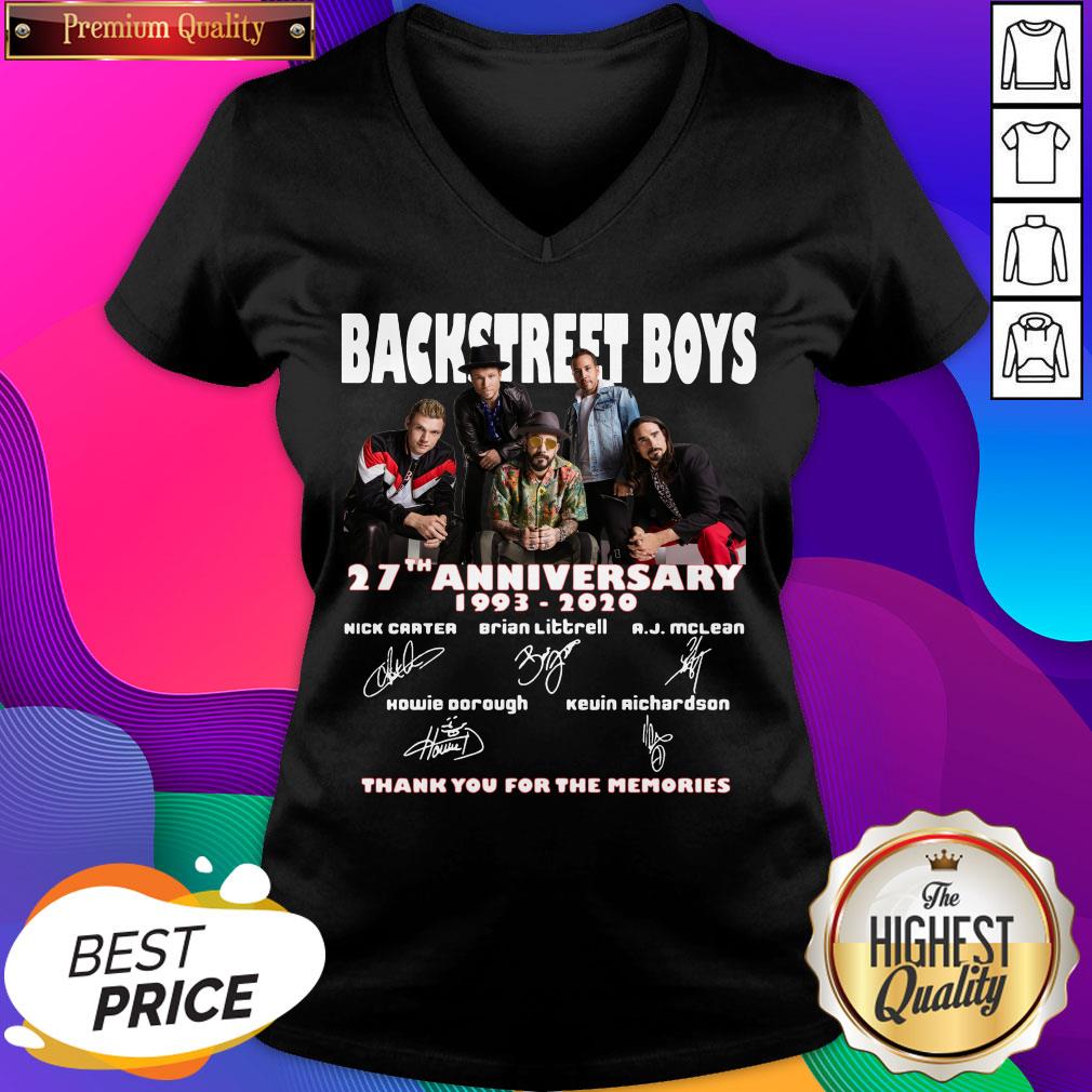 Pro Backstreet Boys 27th Anniversary Thank You For The Memories Signatures Shirt - Image 2