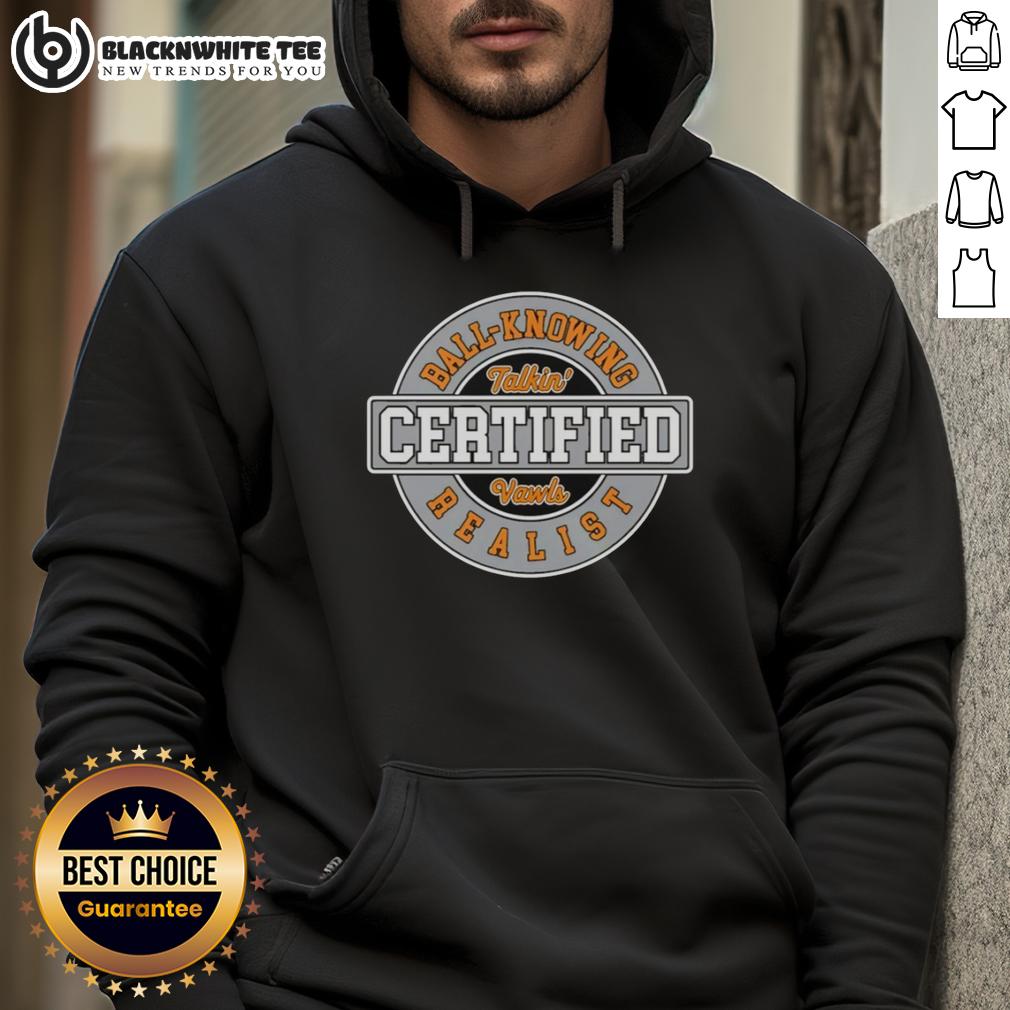 Good Certified Talkin' Vawls Ball-Knower Realist Circle Logo T-Shirt - Image 2