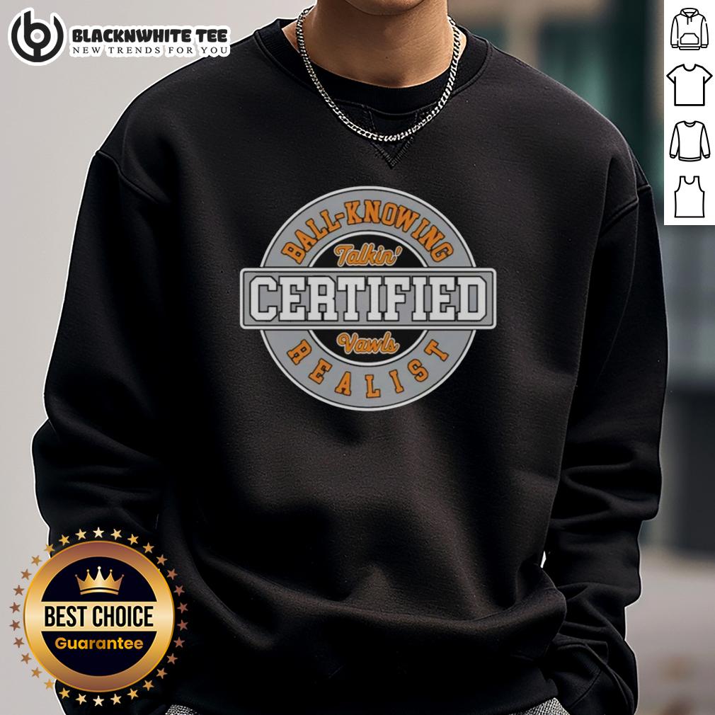 Good Certified Talkin' Vawls Ball-Knower Realist Circle Logo T-Shirt - Image 5