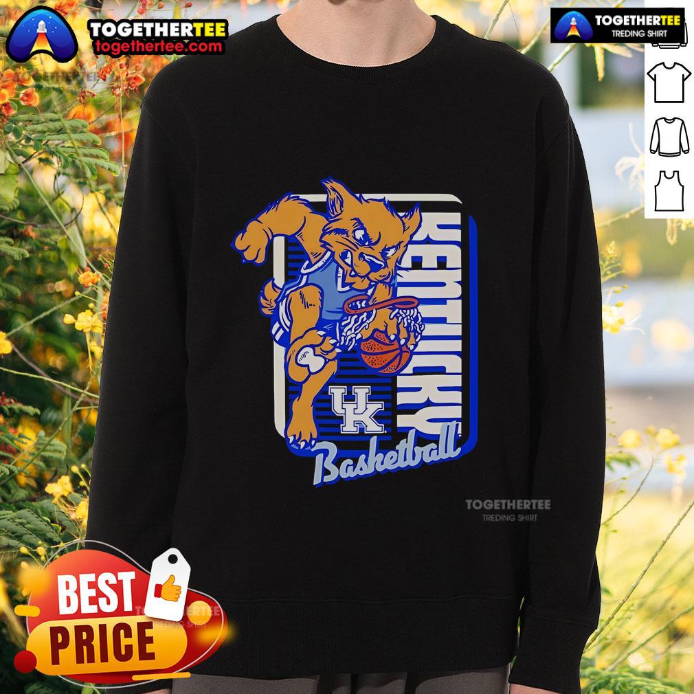 Official Kentucky Wildcats Basketball Mascot Dunk T-Shirt - Image 5