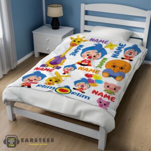 Alternative view of Good Plim Plim & Friends Collage Cute Blanket Fleece Customized Blanket