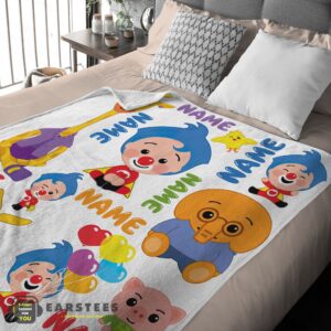 Good Plim Plim & Friends Collage Cute Blanket Fleece Customized Blanket