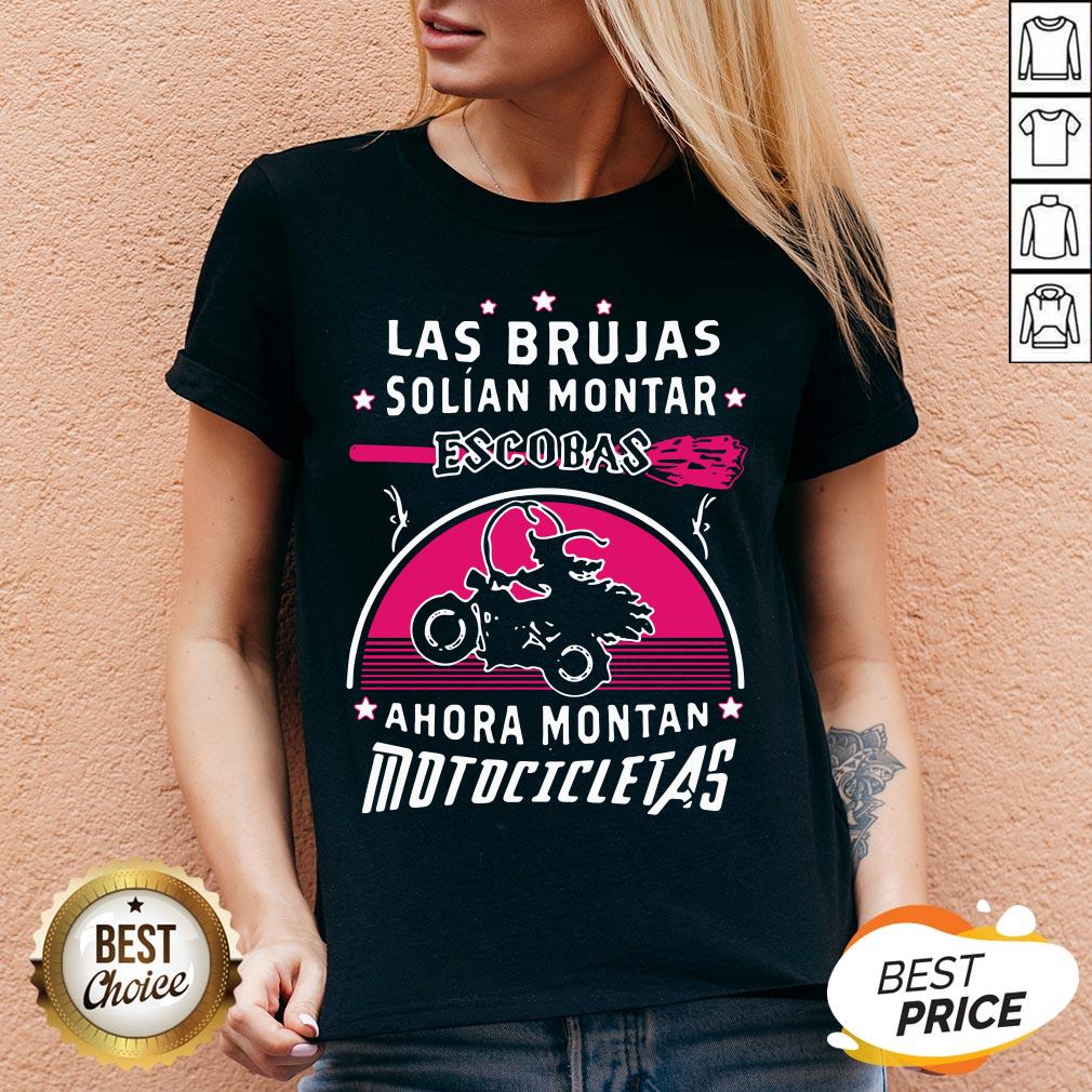Las Brujas Solian Montar Escobas Ahora Montan Motocicletas 2020 Shirt - Image 4