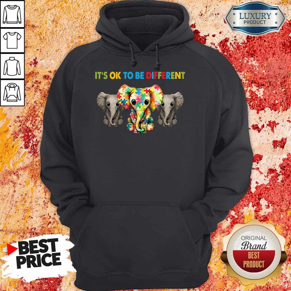 Elephant Autism It's Ok To Be Different Shirt - Image 5