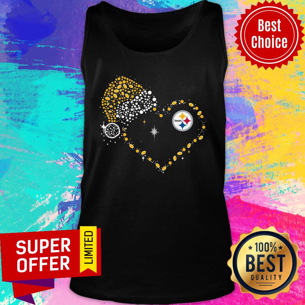 Good Santa Heaer Pittsburgh Steelers Diamond Shirt - Image 4