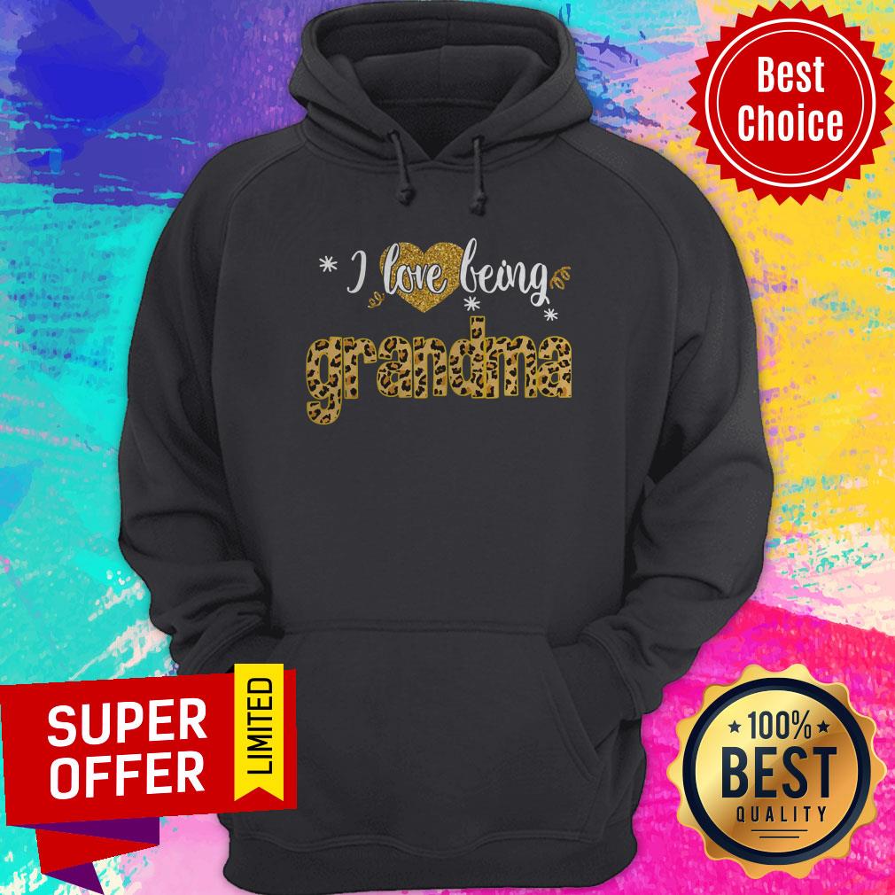 Premium I Love Being Grandma Leopard Funny Grandma Gift Shirt - Image 3