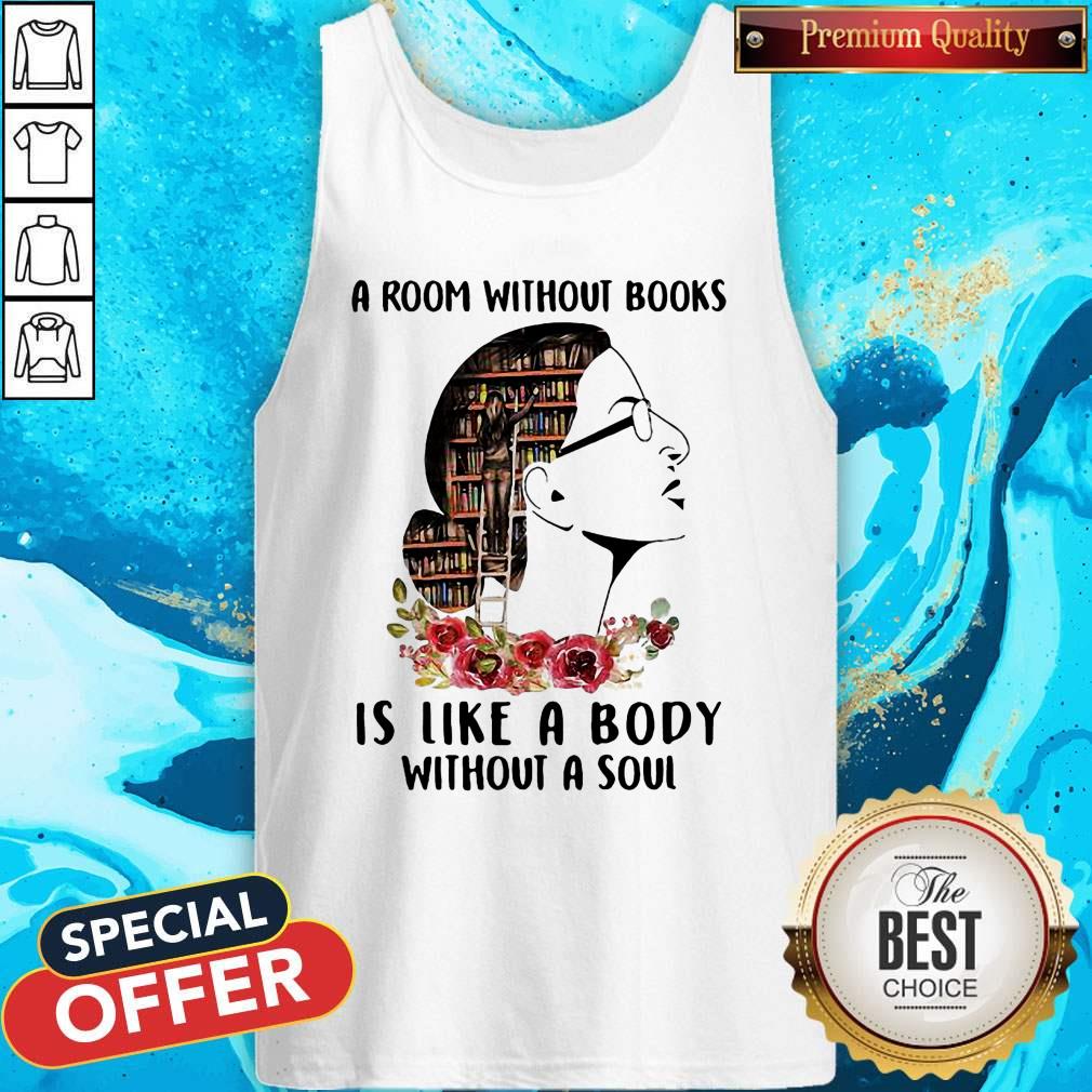 A Room Without Books Is Like A Body Without A Soul Flowers Shirt - Image 3