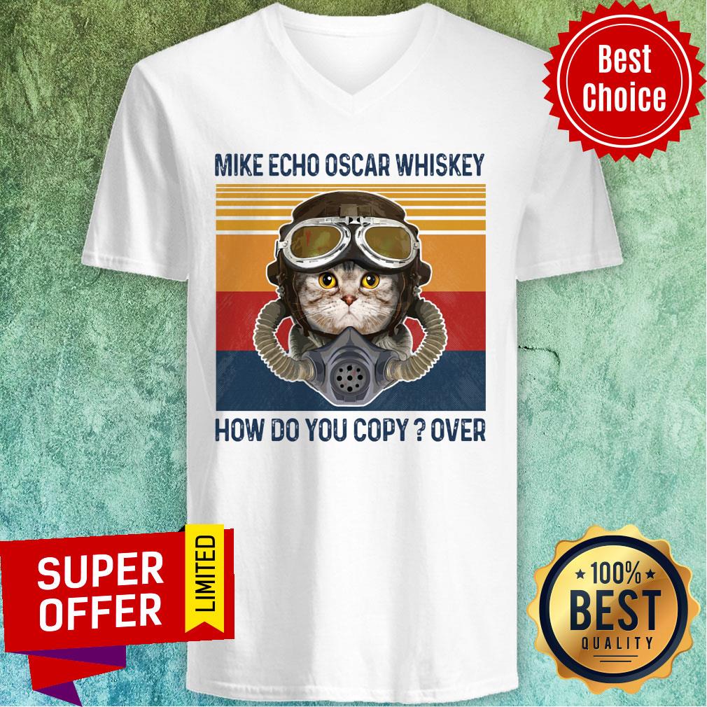 Cat Mike Echo Oscar Whiskey How Do You Copy Over Vintage Shirt - Image 3