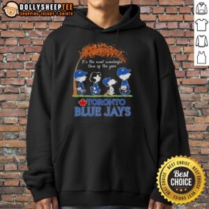 Alternative view of Awesome Toronto Blue Jays X Peanuts Snoopy And Friends Autumn It's The Most Wonderful Time Of The Year T-Shirt