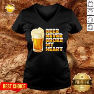 Alternative view of Good Beer Never Broke My Heart Drinking Shirt