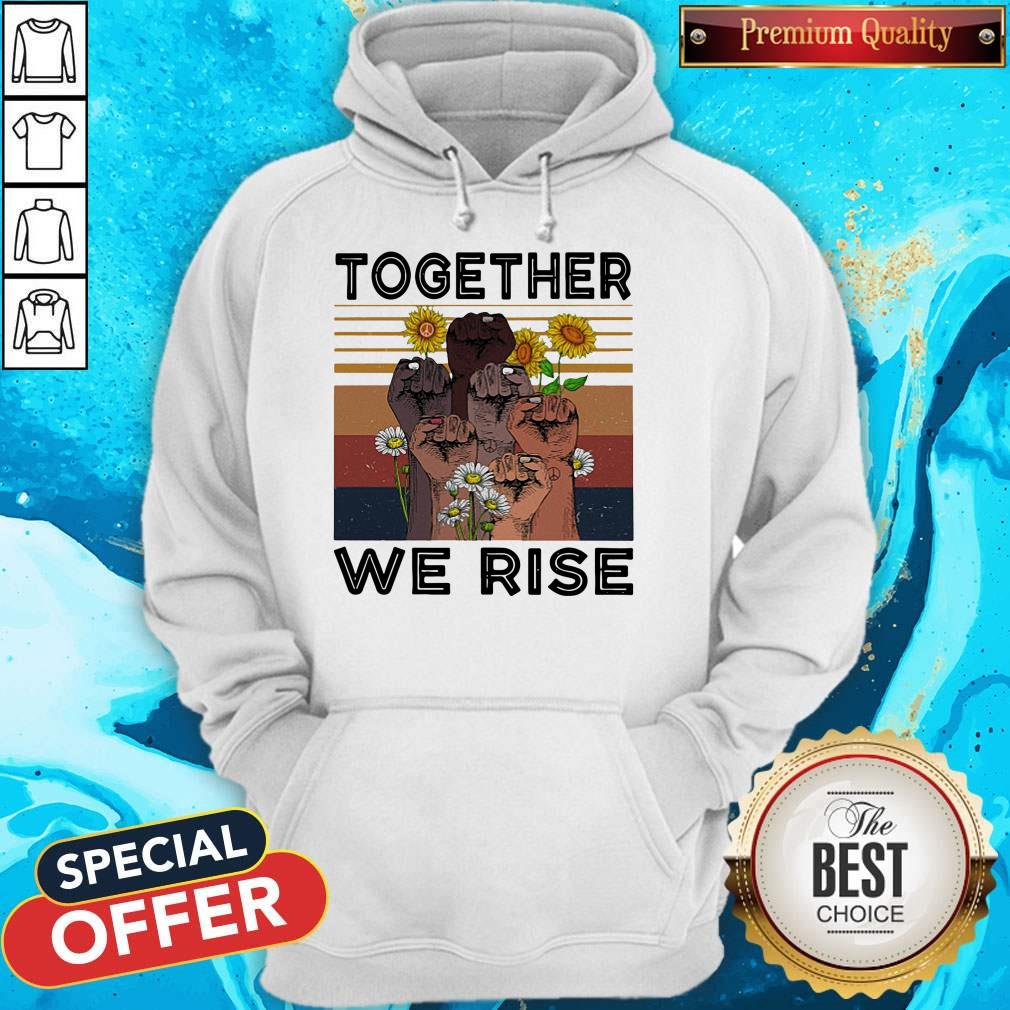 Juneteenth Day Together We Rise Sunflowers Black Lives Matter Vintage Retro Shirt - Image 3