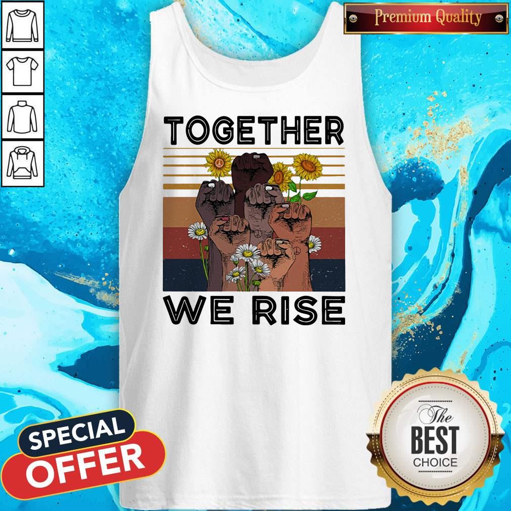 Juneteenth Day Together We Rise Sunflowers Black Lives Matter Vintage Retro Shirt - Image 5