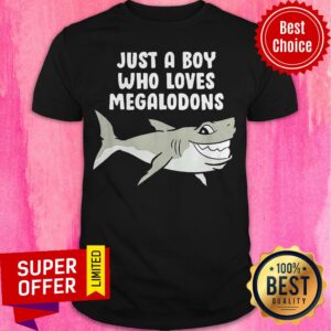 Funny Just A Boy Who Loves Megalodons Shirt