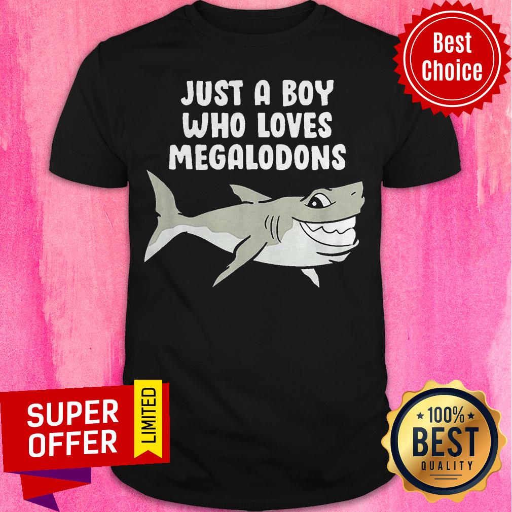 Funny Just A Boy Who Loves Megalodons Shirt